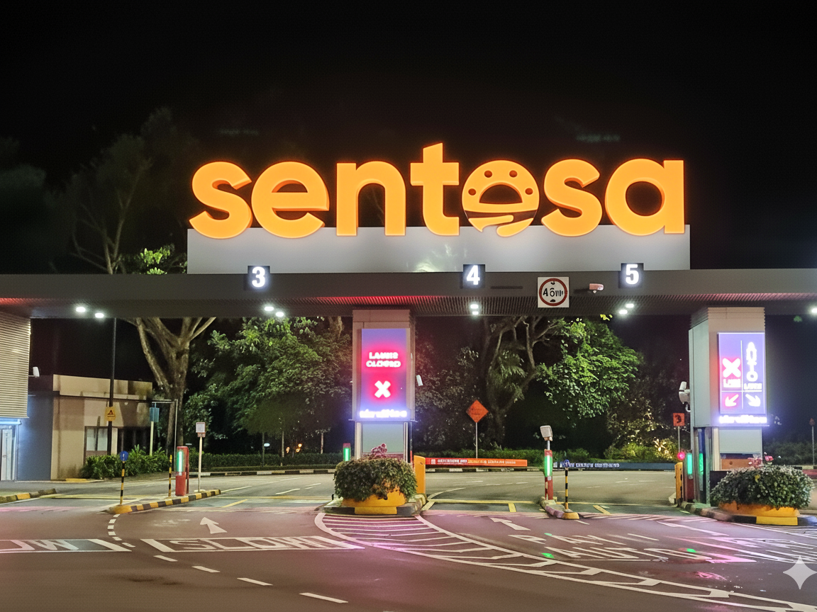 Sentosa Entrance signage